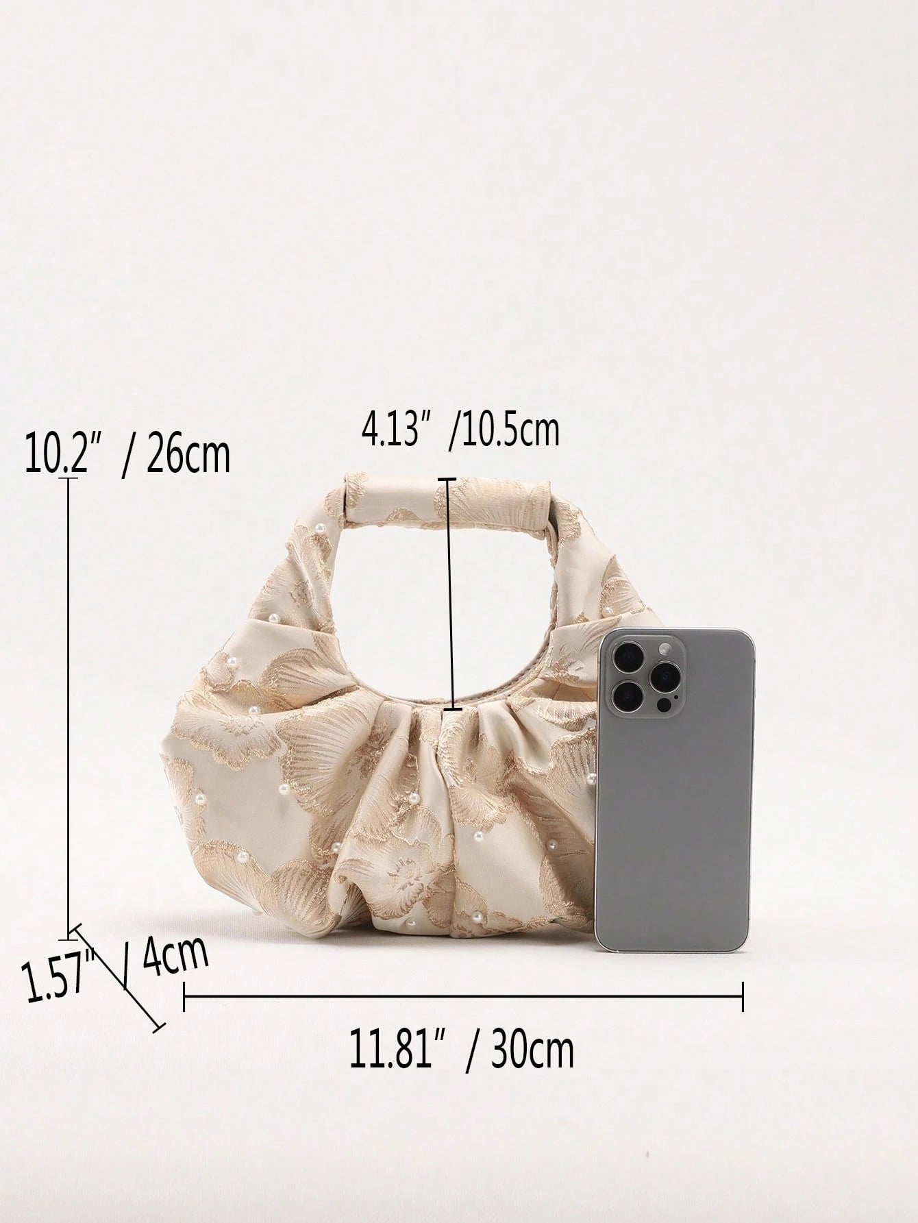 2024 Spring New Arrival Women Handbag, One Piece Of Solid Color Pearl Glossy PU Cloud Bag, Fashionable And Concise Stitching Design With Elegant Elegant For Lady, Foldable And Wrinkled Bag Style.