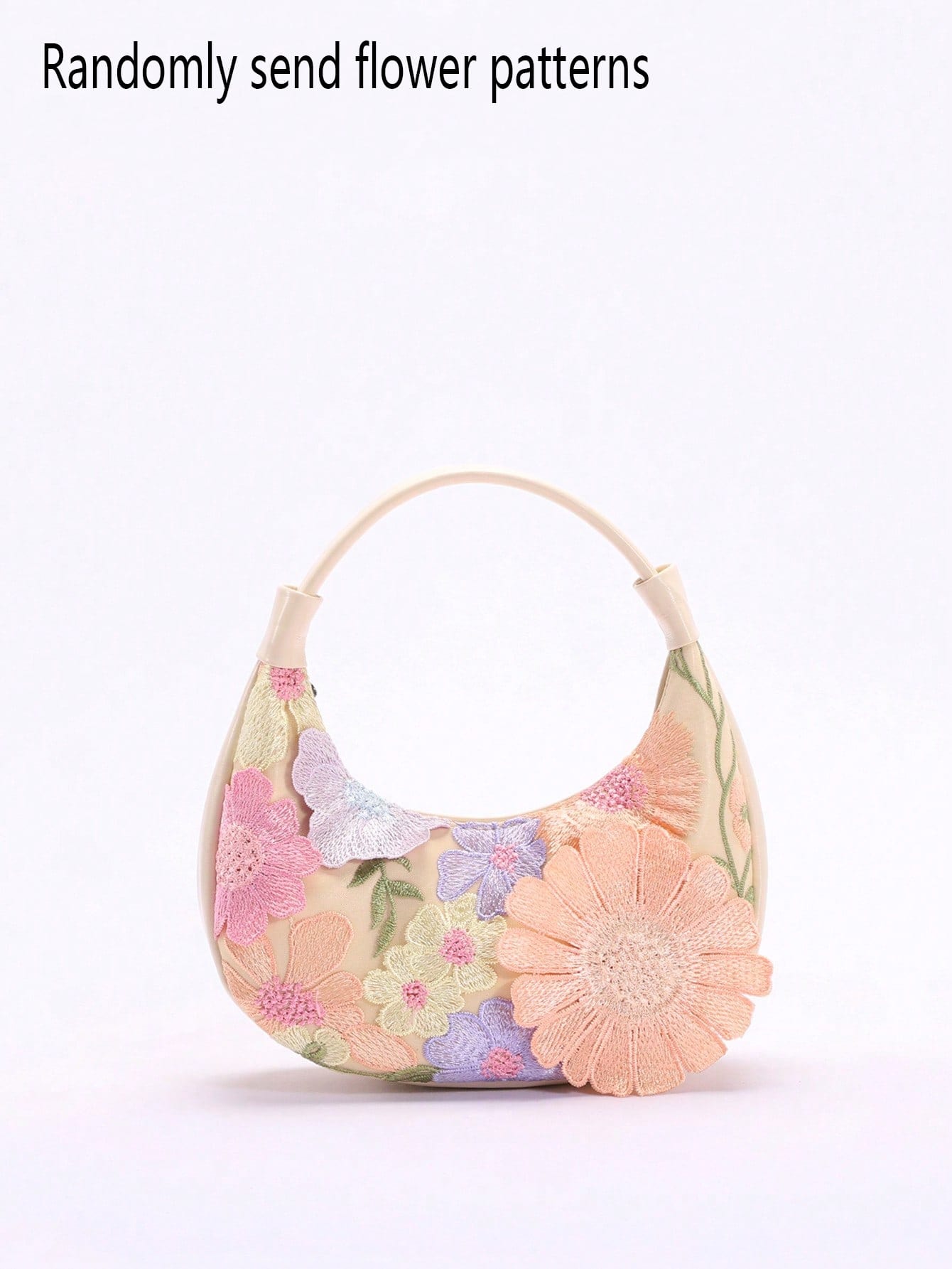 New solid color women's bag, cloud bright pearl