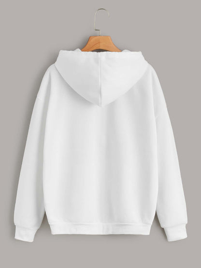 INAWLY Solid Zip Up Drawstring Thermal Lined Hoodie,Long Sleeve Tops Graduation,Back To School Outfits,Graduation,Teacher Outfits For Women,Back To School Pullover Fall Outfit