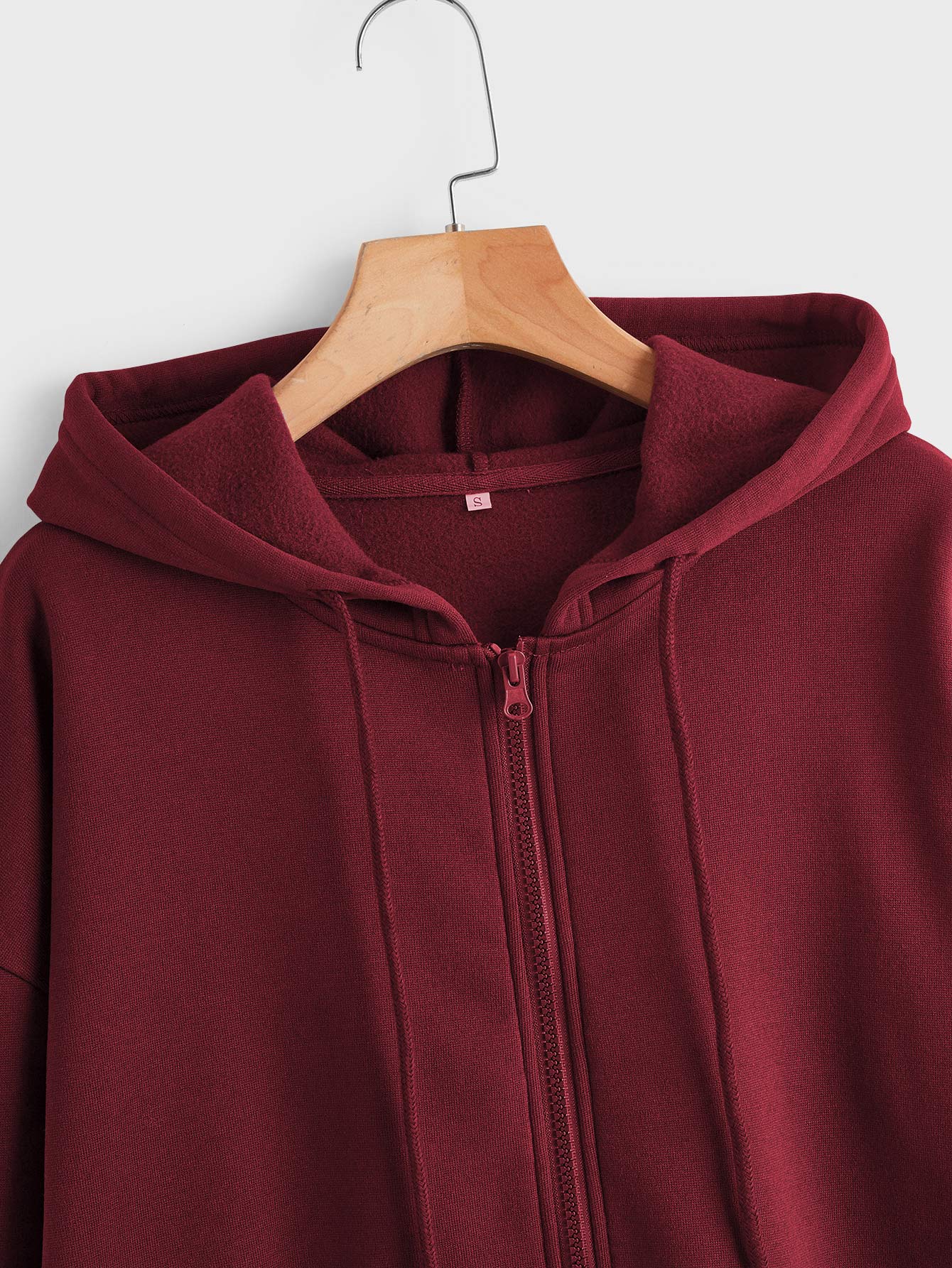 INAWLY Solid Zip Up Drawstring Thermal Lined Hoodie,Long Sleeve Tops Graduation,Back To School Outfits,Graduation,Teacher Outfits For Women,Back To School Pullover Fall Outfit