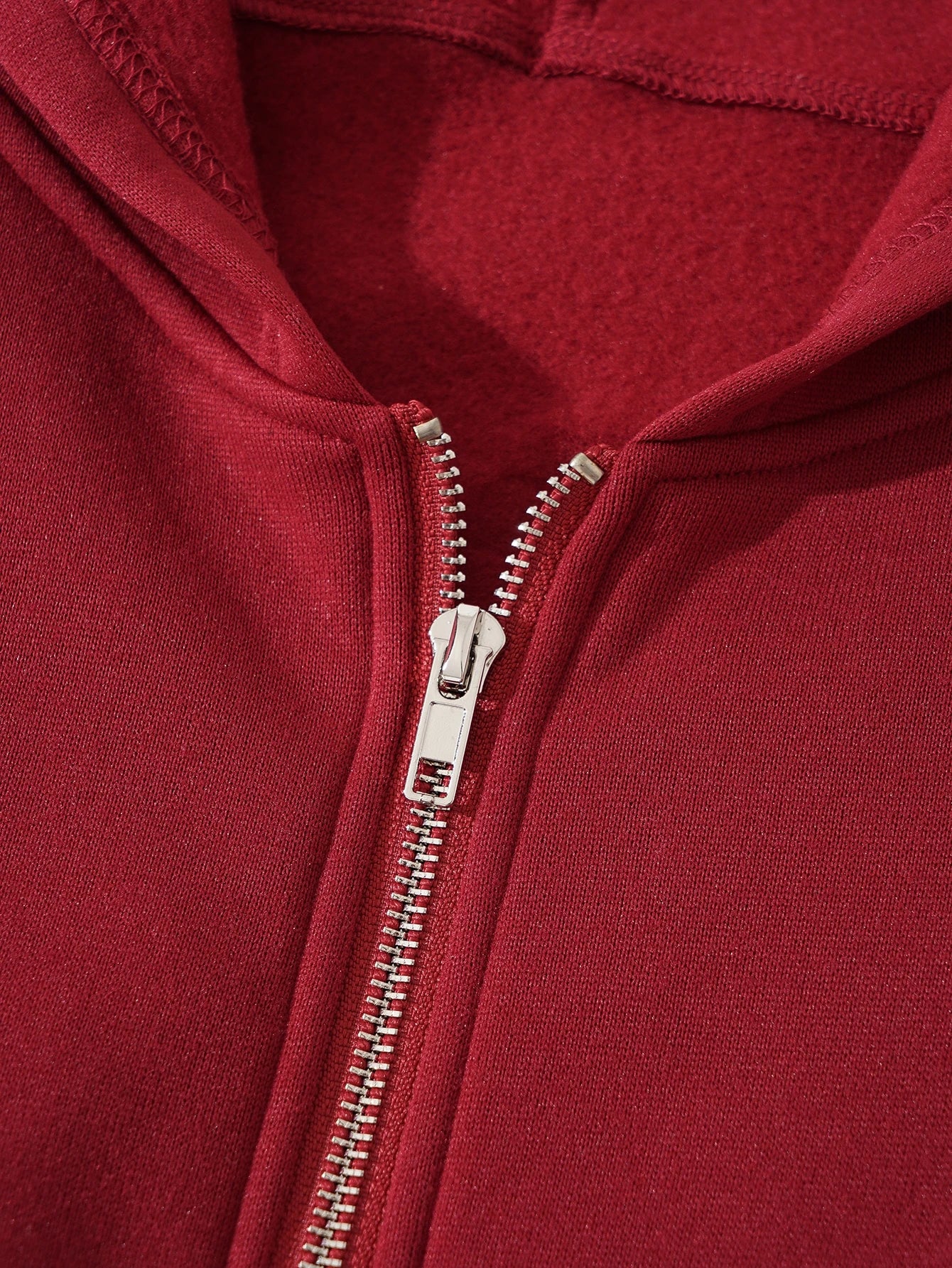 INAWLY Solid Zip Up Drop Shoulder Thermal Lined Crop Hoodie,Long Sleeve Tops Graduation,Back To School Outfits,Graduation,Teacher Outfits For Women,Back To School Pullover Fall Outfit