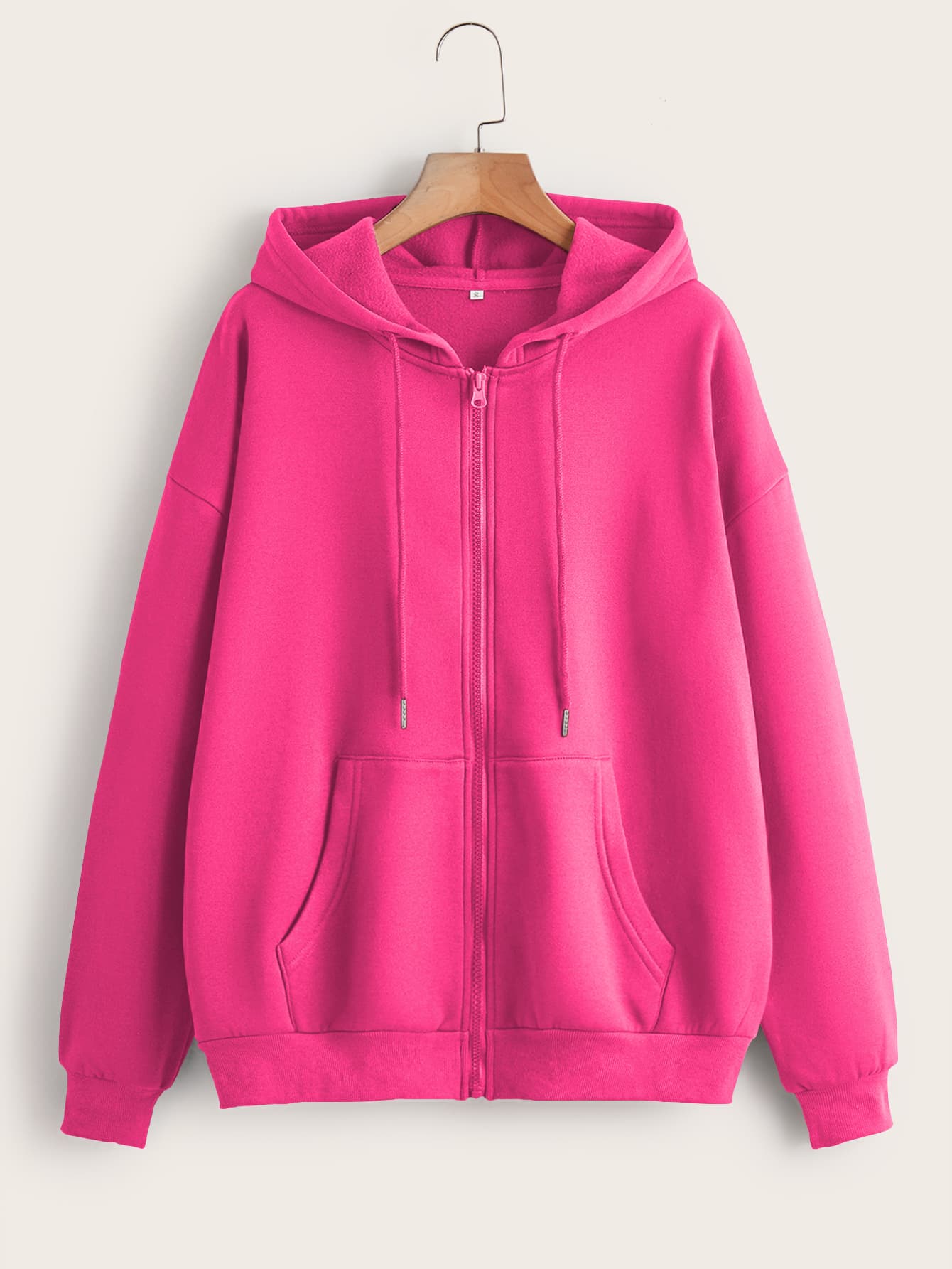 INAWLY Solid Zip Up Drawstring Thermal Lined Hoodie,Long Sleeve Tops Graduation,Back To School Outfits,Graduation,Teacher Outfits For Women,Back To School Pullover Fall Outfit