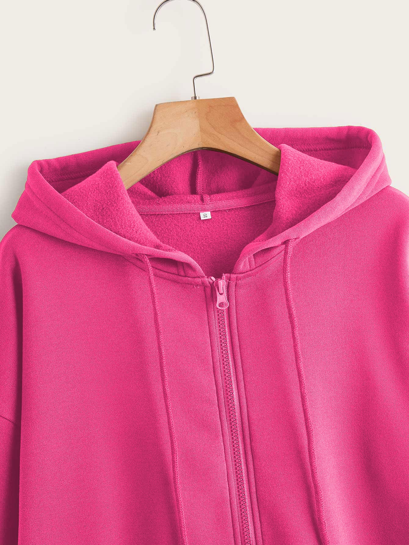 INAWLY Solid Zip Up Drawstring Thermal Lined Hoodie,Long Sleeve Tops Graduation,Back To School Outfits,Graduation,Teacher Outfits For Women,Back To School Pullover Fall Outfit