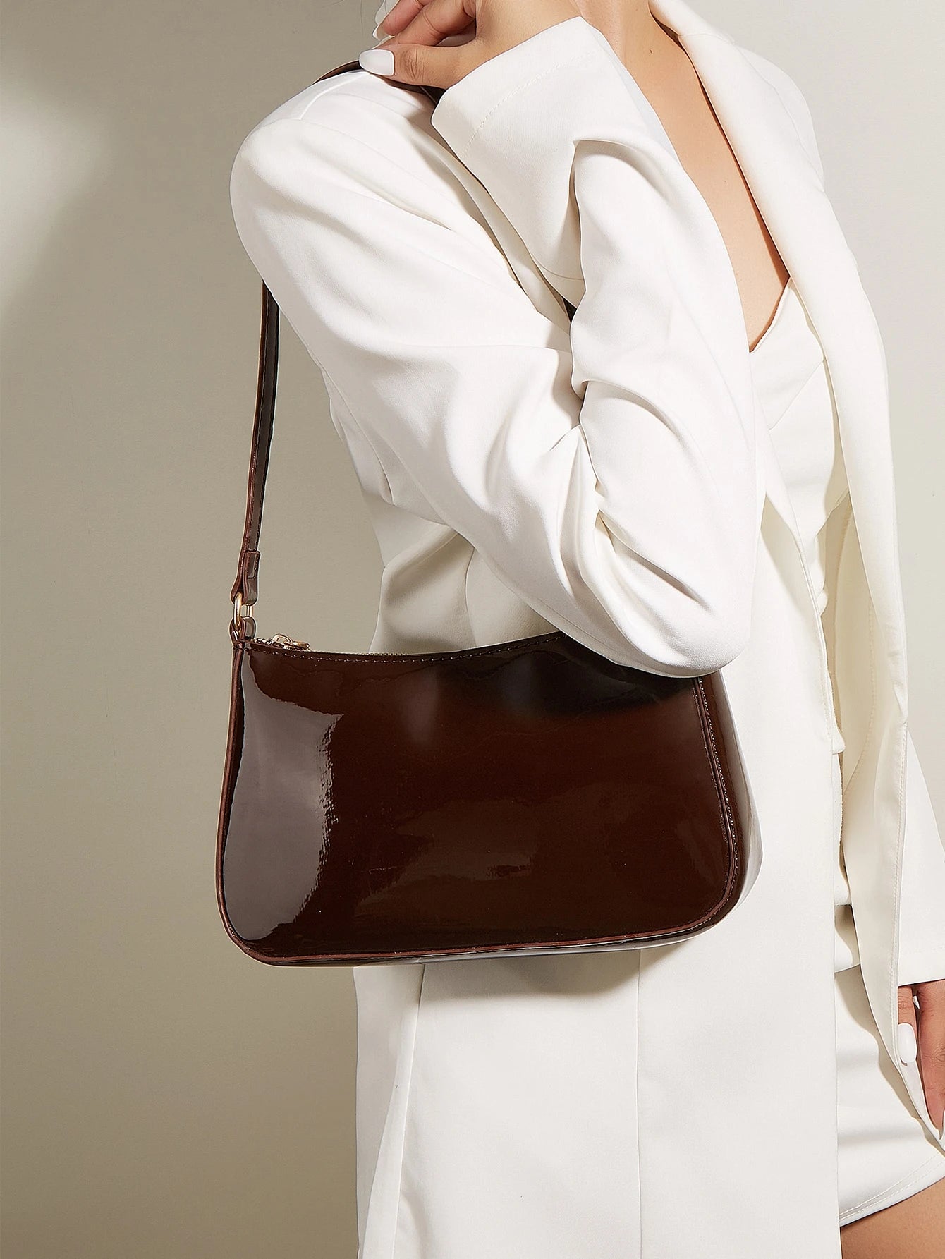 Lightweight,Business Casual Minimalist Zipper Up Shoulder Bag For Teen Girls Women College Students,Rookies & White-collar Workers Perfect for Office,College,Work ,Business,Commute,Outdoors, Travel, Outings