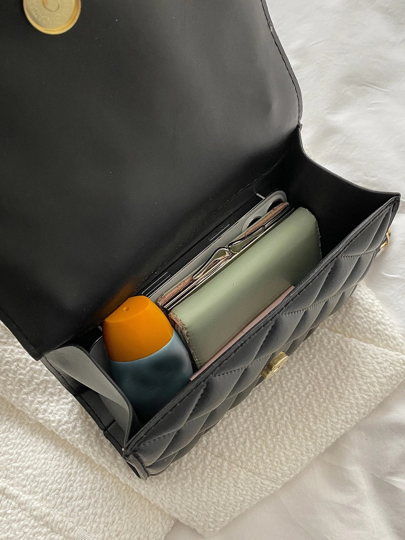 Mini Chevron Chain Flap Square Bag