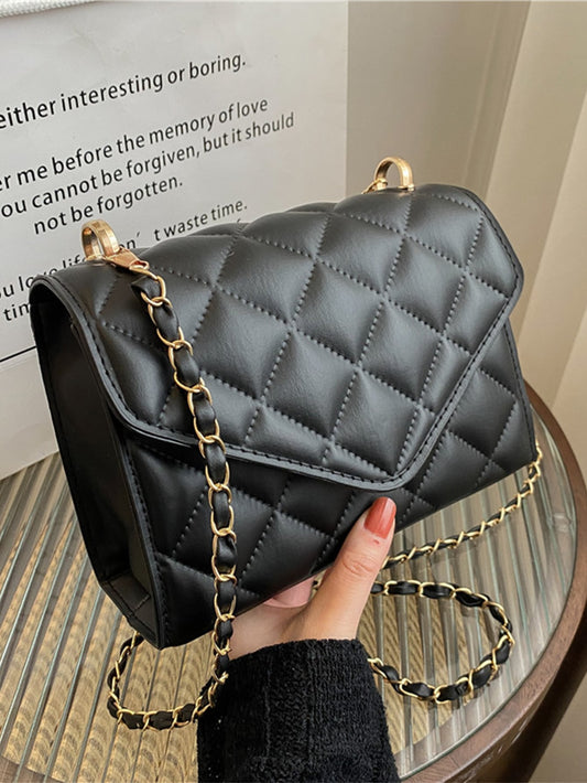 Mini Chevron Chain Flap Square Bag