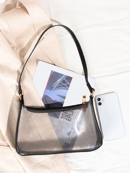 Women's Fashionable Transparent PVC Armpit Bag/Shoulder Bag For Daily Commuting