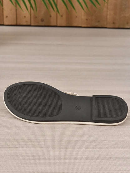 Women Braided Detail Thong Sandals, Vacation Sandals