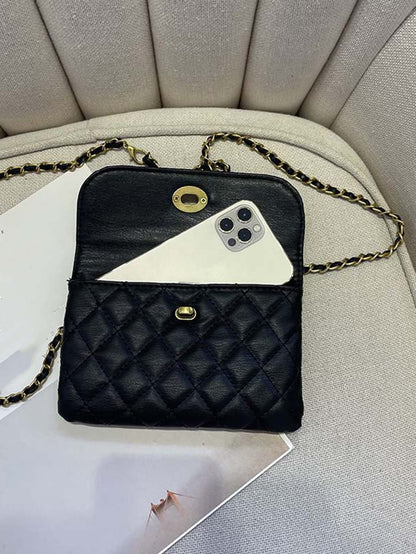 New Fashion Versatile Rhombus Embroidery Detachable Chain Mini Multifunctional Waist Bag/Shoulder Bag/Crossbody Bag, Western Purse For Women