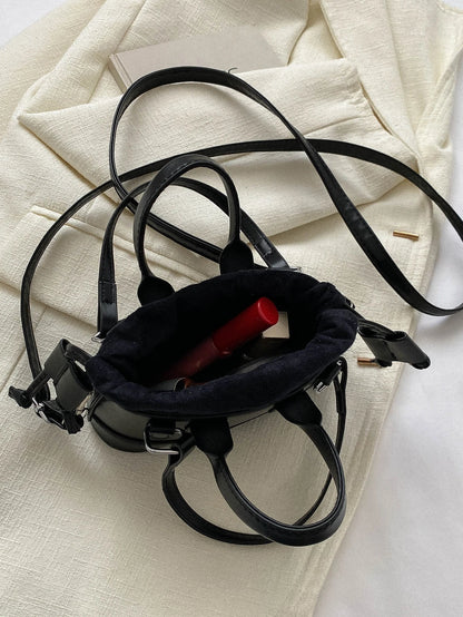 Crocodile Embossed Bucket Bag Mini Drawstring Design Funky