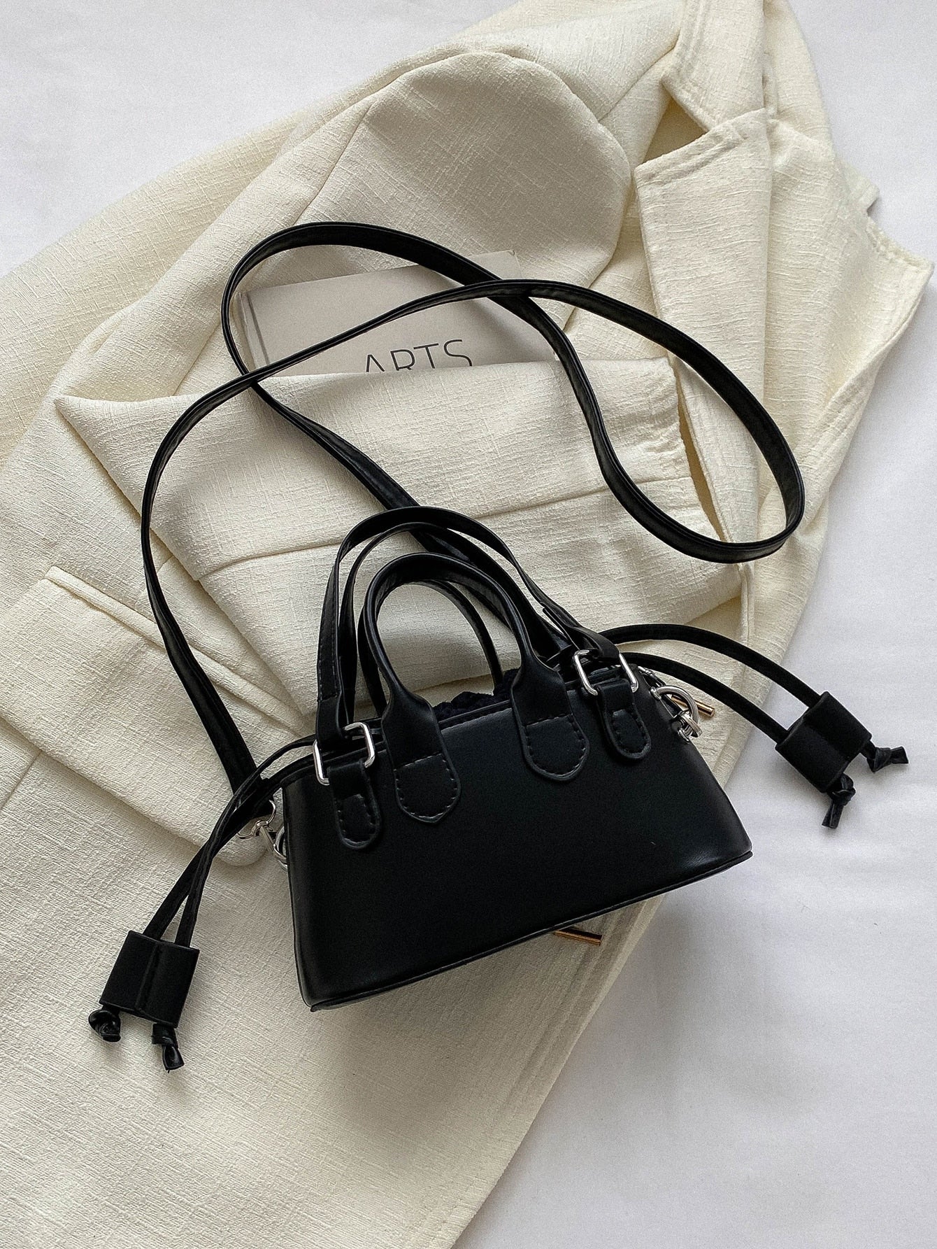 Crocodile Embossed Bucket Bag Mini Drawstring Design Funky