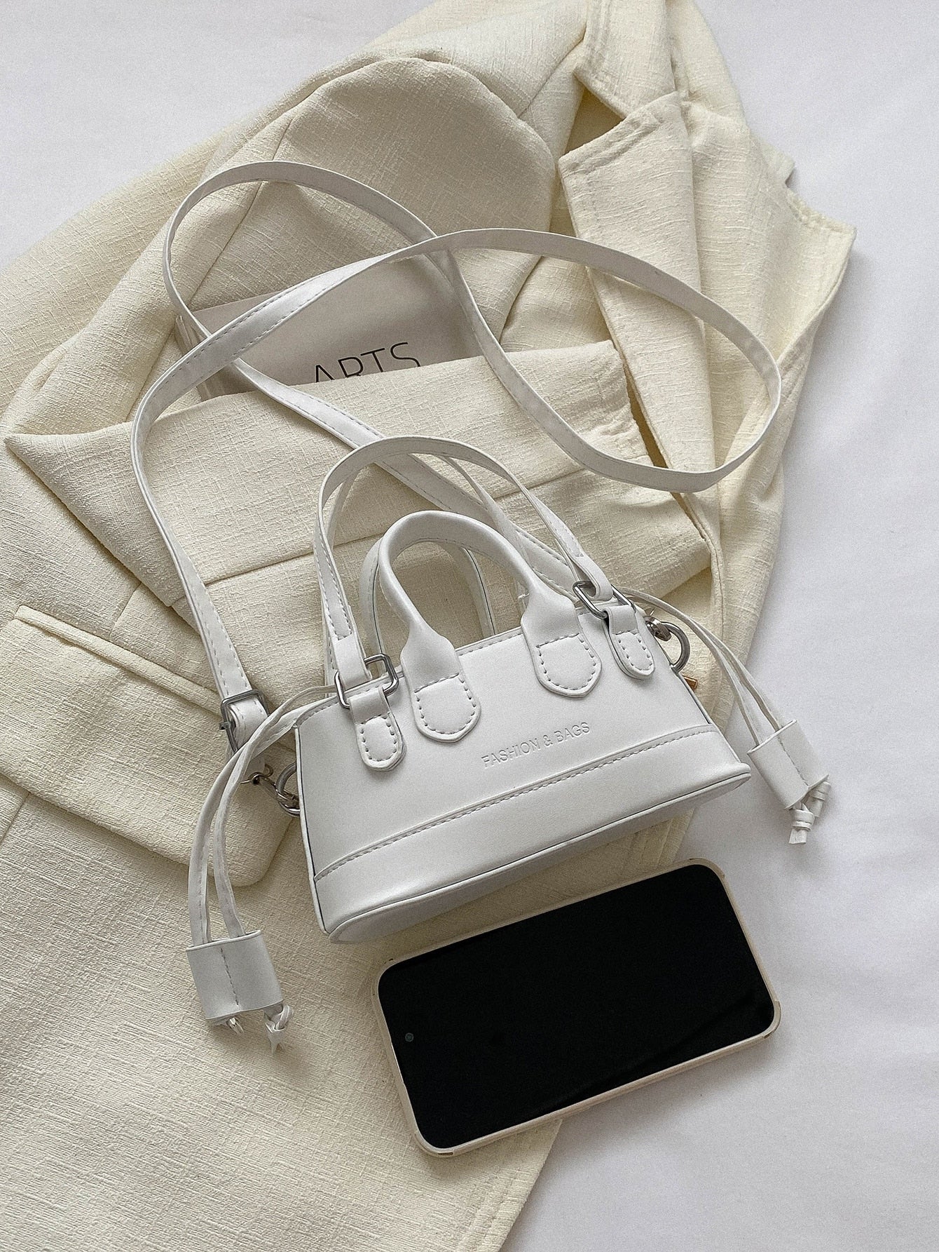 Crocodile Embossed Bucket Bag Mini Drawstring Design Funky