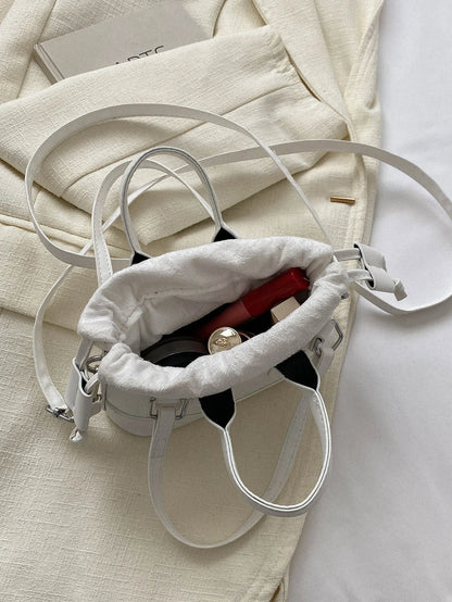 Crocodile Embossed Bucket Bag Mini Drawstring Design Funky