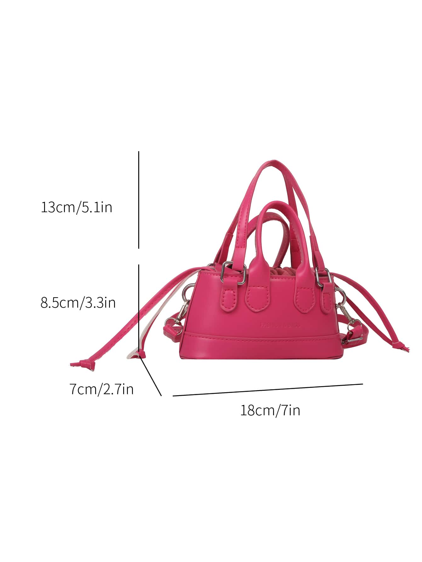 Crocodile Embossed Bucket Bag Mini Drawstring Design Funky