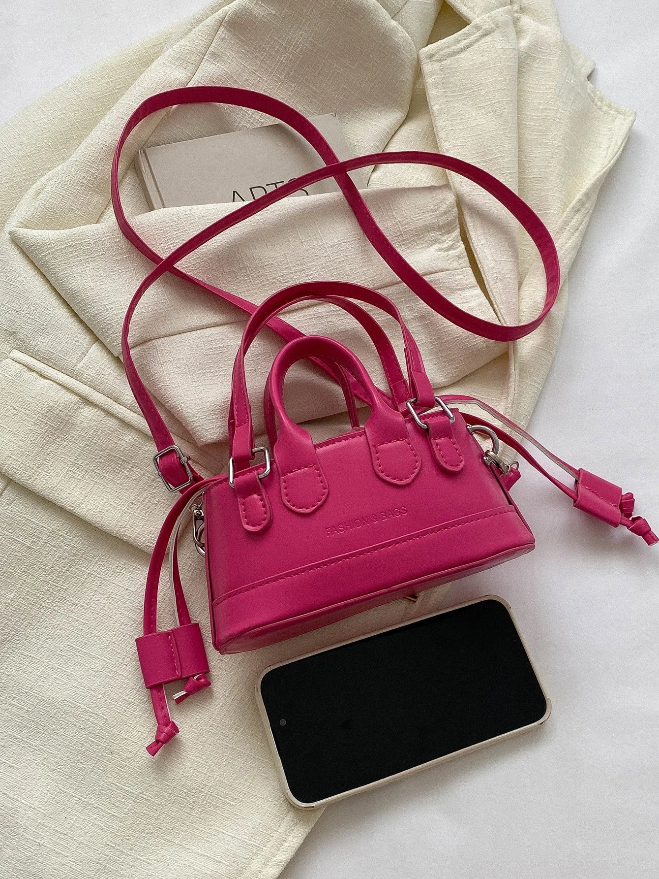 Crocodile Embossed Bucket Bag Mini Drawstring Design Funky