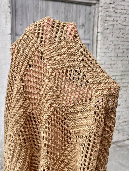 EMERY ROSE Solid Pointelle Knit Top