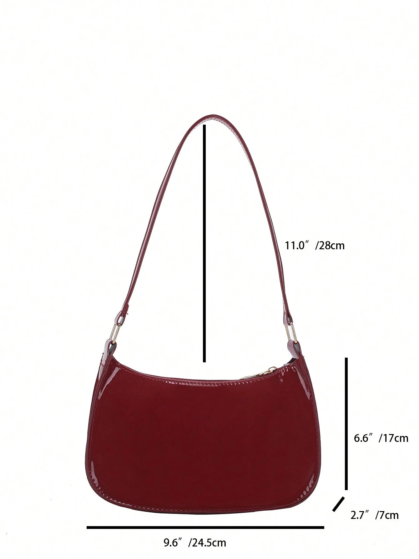 Solid Color Minimalist & Elegant Embossed Shoulder Bag