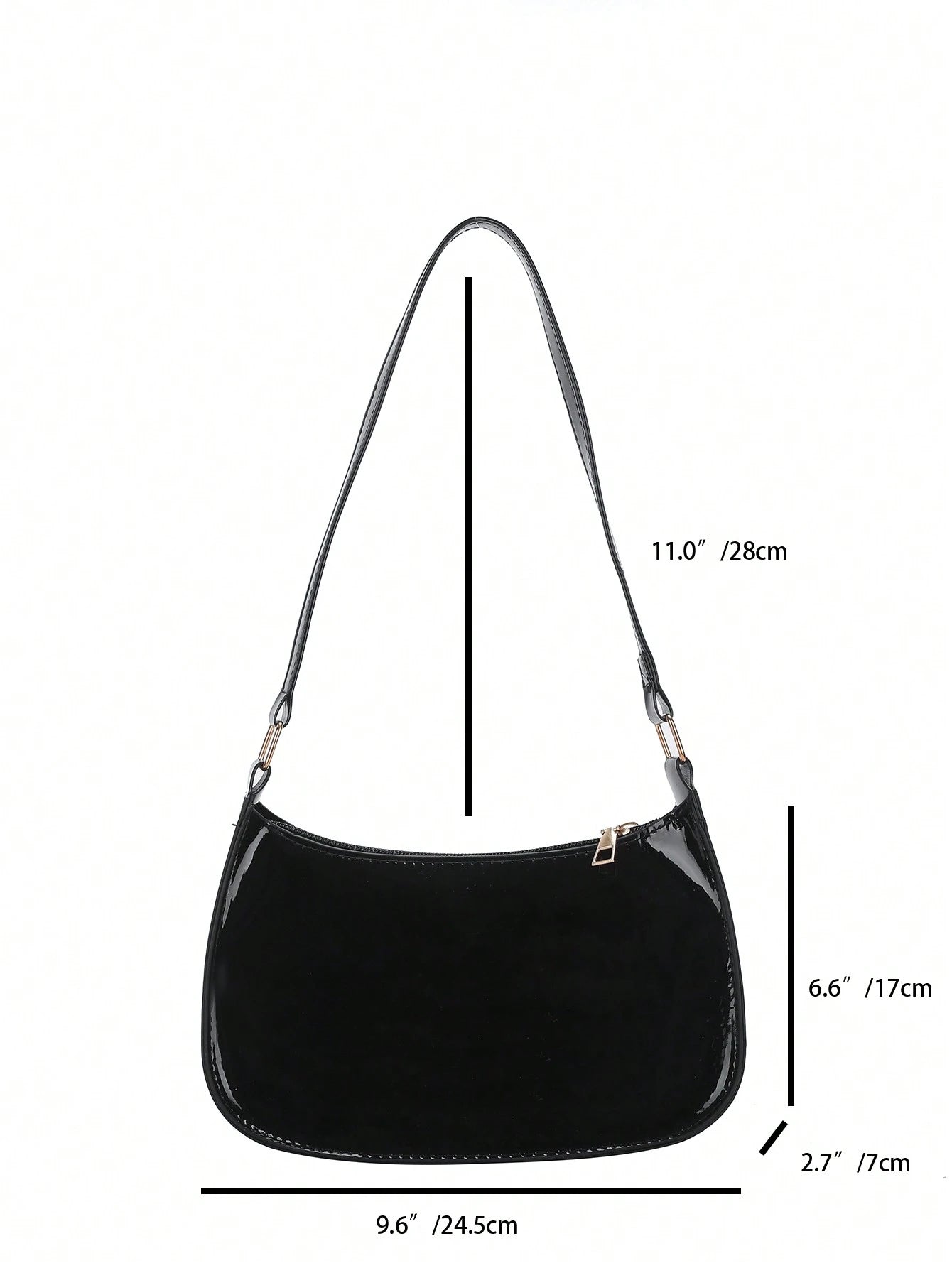 Solid Color Minimalist & Elegant Embossed Shoulder Bag