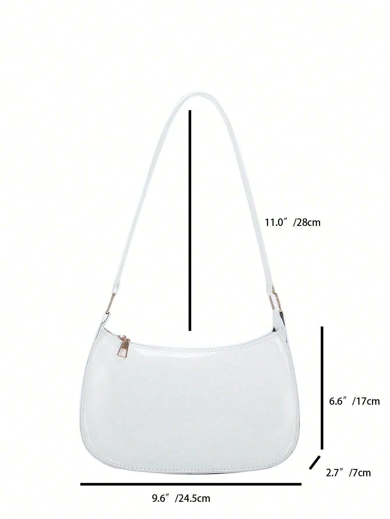 Solid Color Minimalist & Elegant Embossed Shoulder Bag