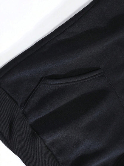 INAWLY Letter Graphic Kangaroo Pocket Drawstring Thermal Lined Hoodie,Long Sleeve Tops