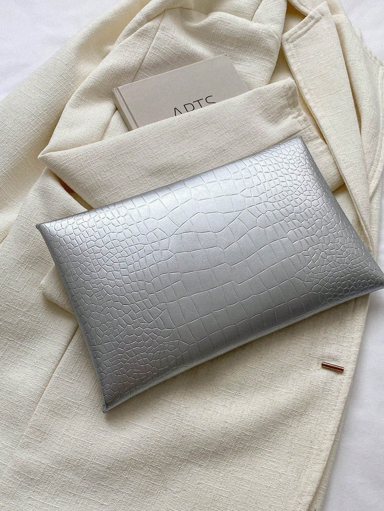 Crocodile Print, Snake Print, Solid Color, Minimalist, Fashionable, Casual PU Clutch, Envelope Bag, Fashionable Clutch Bags For Woman