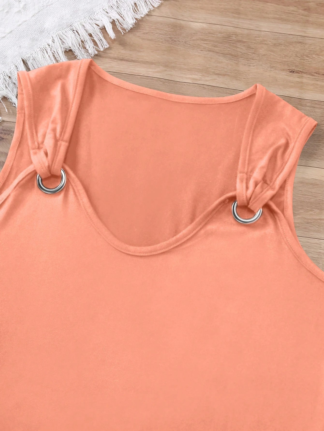 INAWLY Women's Metallic Button Decorated Tank Top For Summer