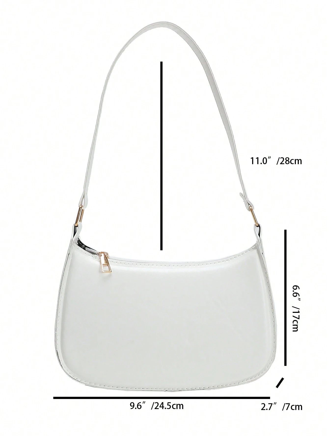 Solid Color Minimalist & Elegant Embossed Shoulder Bag