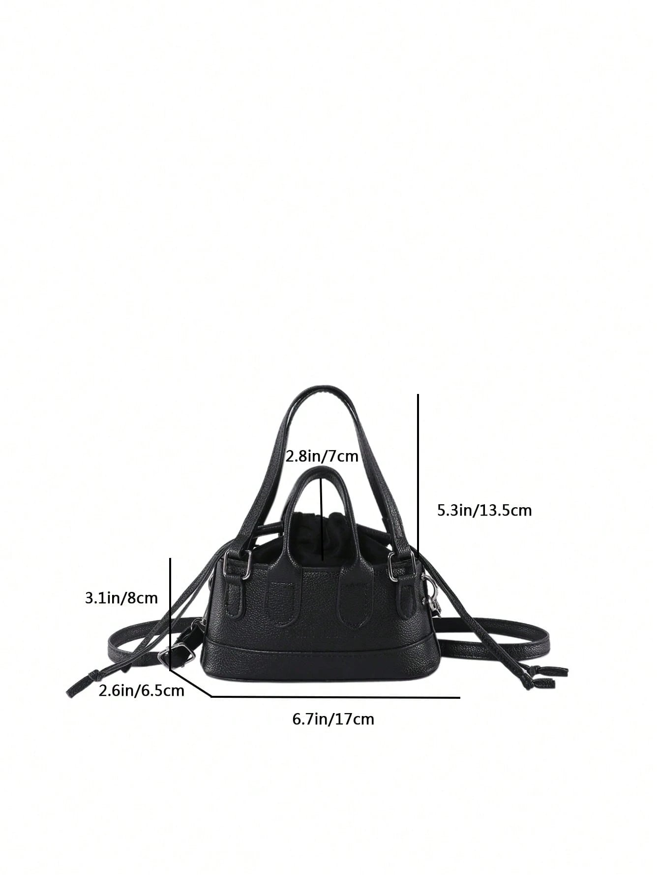Crocodile Embossed Bucket Bag Mini Drawstring Design Funky