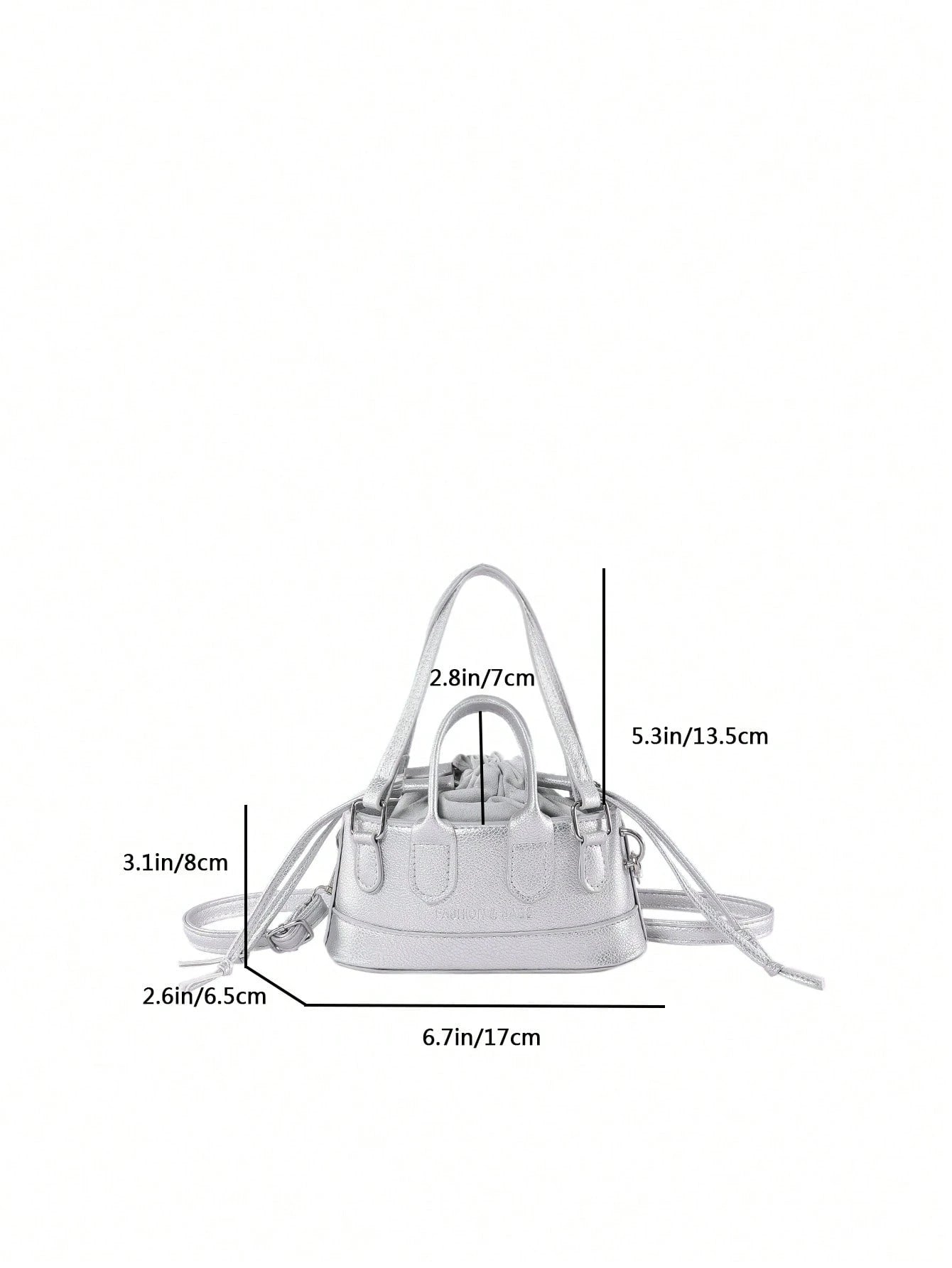Crocodile Embossed Bucket Bag Mini Drawstring Design Funky