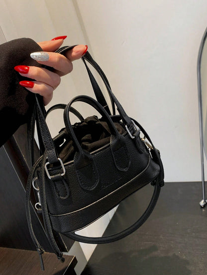 Crocodile Embossed Bucket Bag Mini Drawstring Design Funky