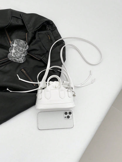 Crocodile Embossed Bucket Bag Mini Drawstring Design Funky