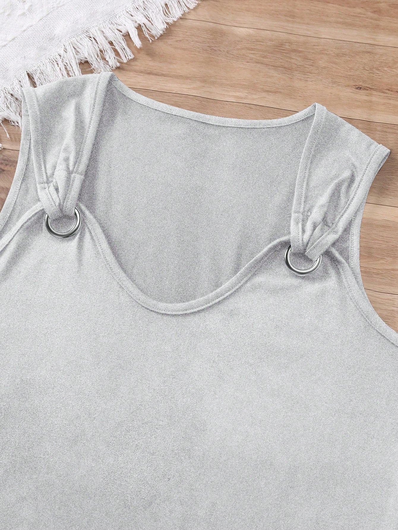 INAWLY Women's Metallic Button Decorated Tank Top For Summer