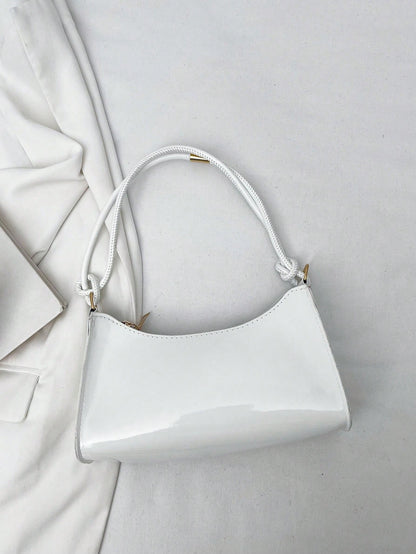 Solid Color Minimalist & Elegant Embossed Shoulder Bag