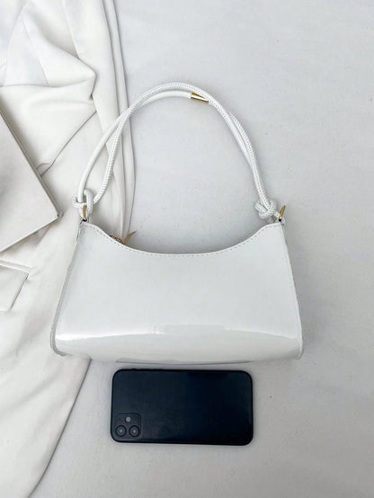 Solid Color Minimalist & Elegant Embossed Shoulder Bag