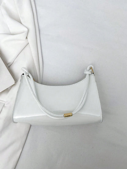 Solid Color Minimalist & Elegant Embossed Shoulder Bag
