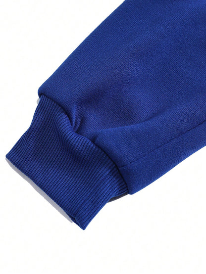 INAWLY Letter Graphic Kangaroo Pocket Drawstring Thermal Lined Hoodie,Long Sleeve Tops