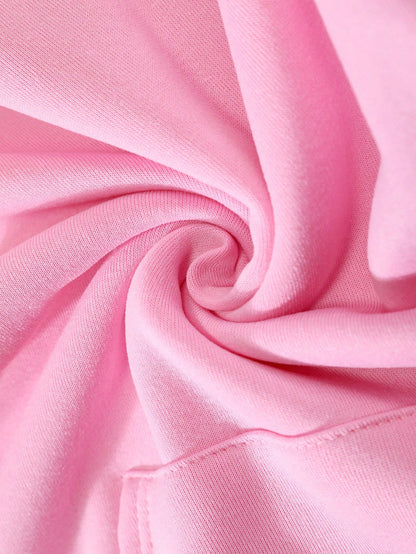 INAWLY Letter Graphic Kangaroo Pocket Drawstring Thermal Lined Hoodie,Long Sleeve Tops