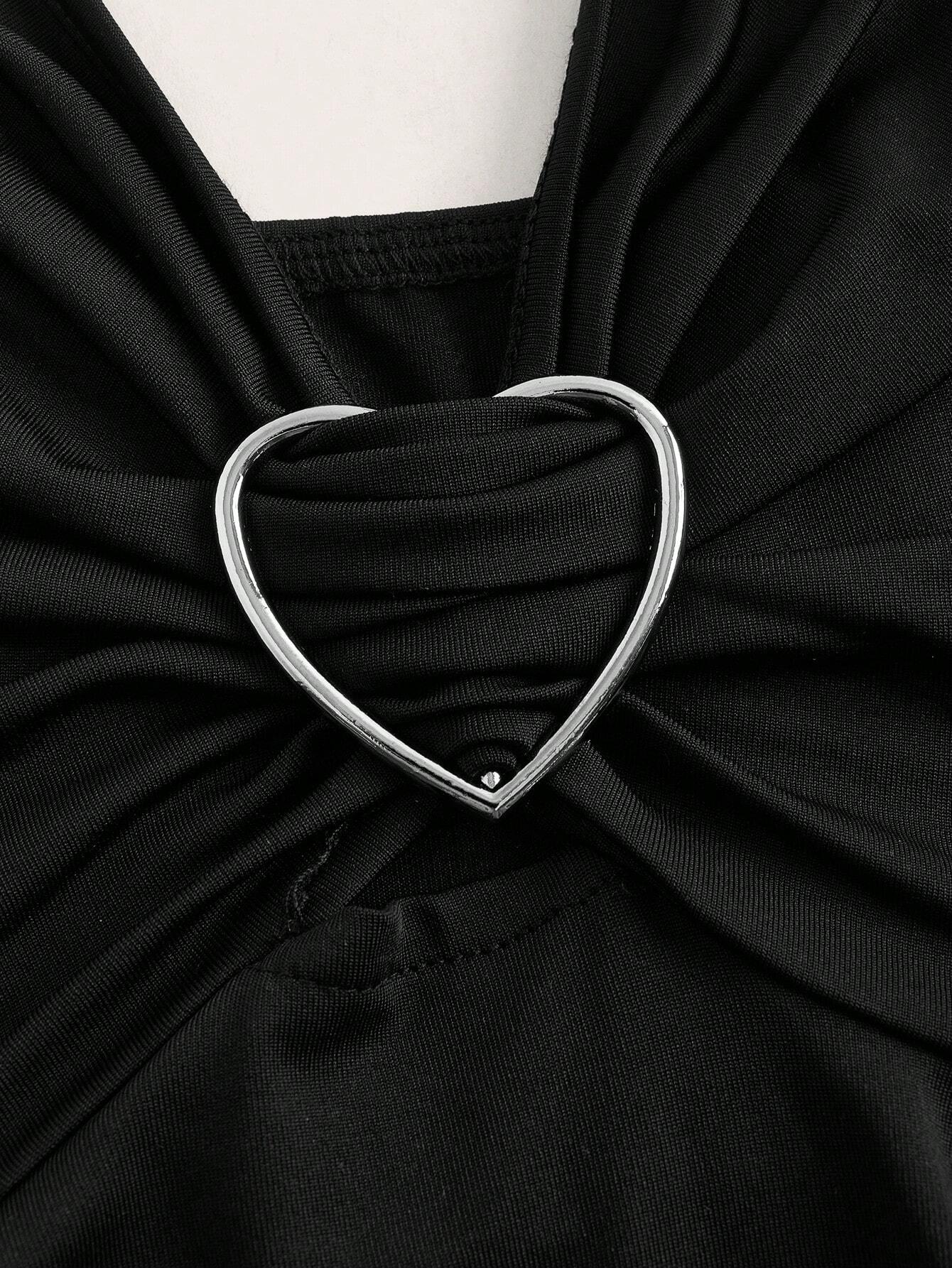 Sweetra Women Lace Decorated Heart Shaped And Floral Splicing Tank Top Y2K Outfit