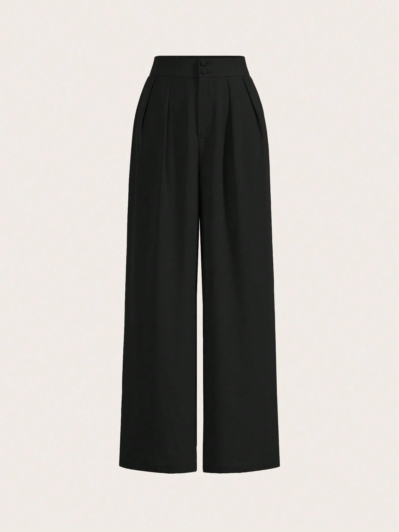 Poéselle Summer High-Waisted Pants Multi-Piece Set, Wide Leg Pants High Waist Fold Pleated Wide Leg Pants, Pants, Loose Fit, Long Pants