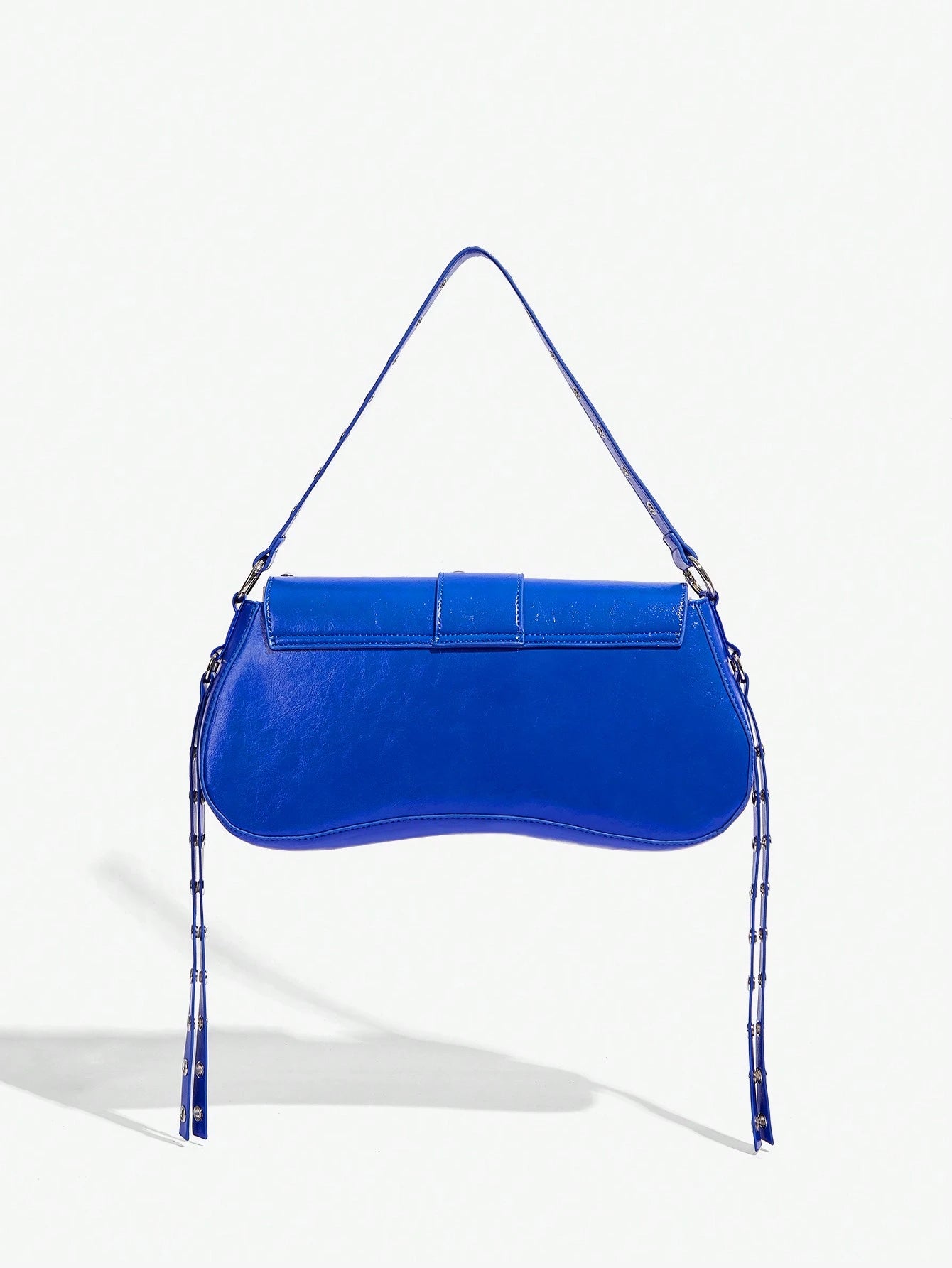 SHEIN X Lucía Bellido SHEIN SXY Fashionable Black Stud Shoulder Bag For Women, Versatile, Shopping Bag, Cool, Street Bag, Teenagers