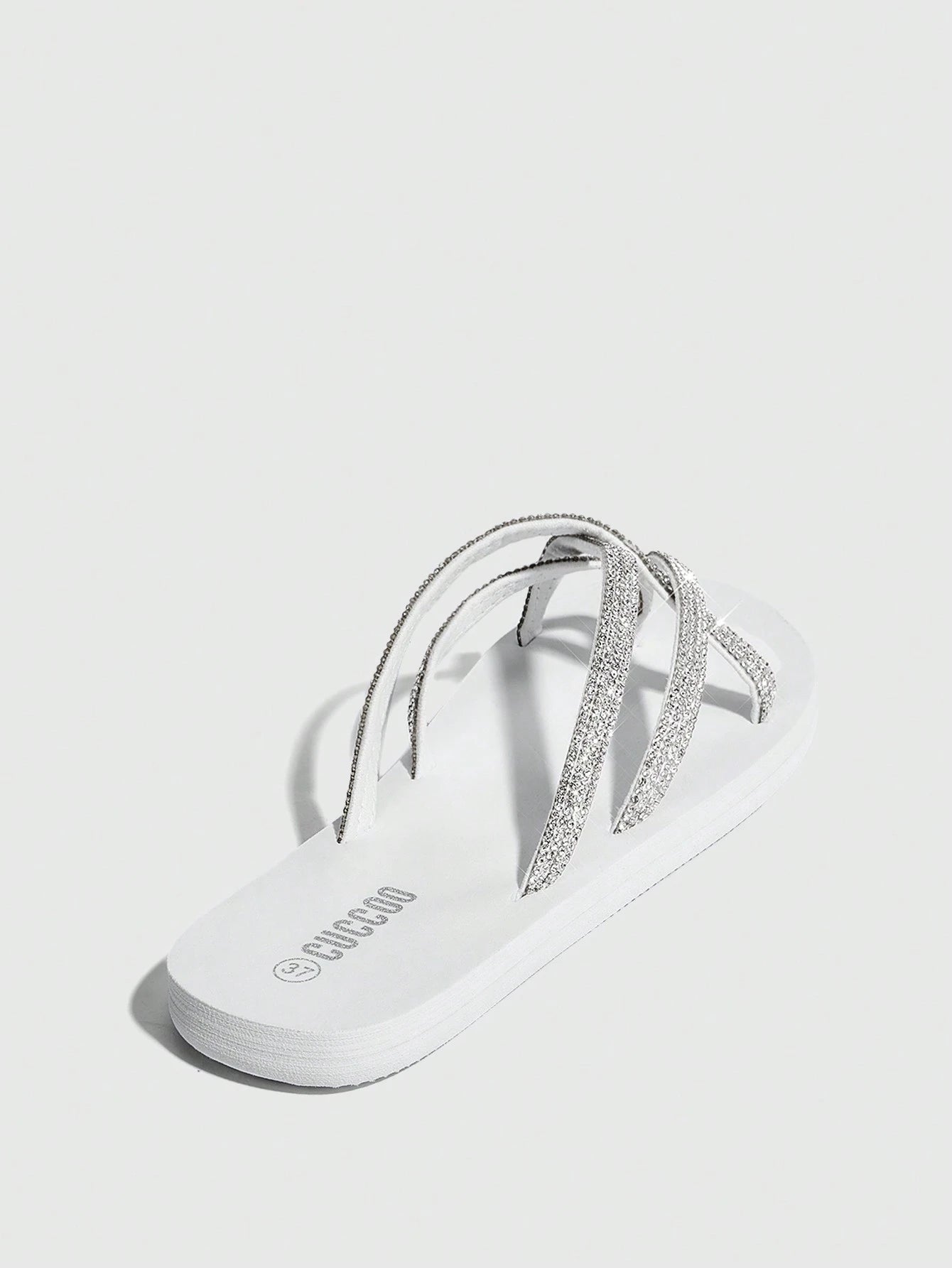 Fashionable Black Rhinestone Decorated Slippers For Women Vacation Shoes Summer Back To School Shoes College Student Shoes Spring Shoes Spring Break Easter For Casual Beach Style