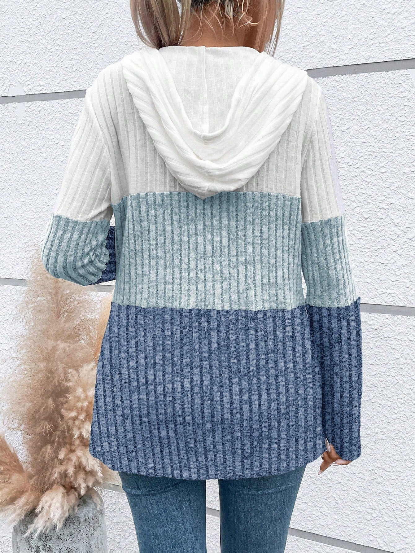 EMERY ROSE Ladies' Color Blocking Drawstring T-Shirt Graphic Tees Women Tops Fall Cloth For Women