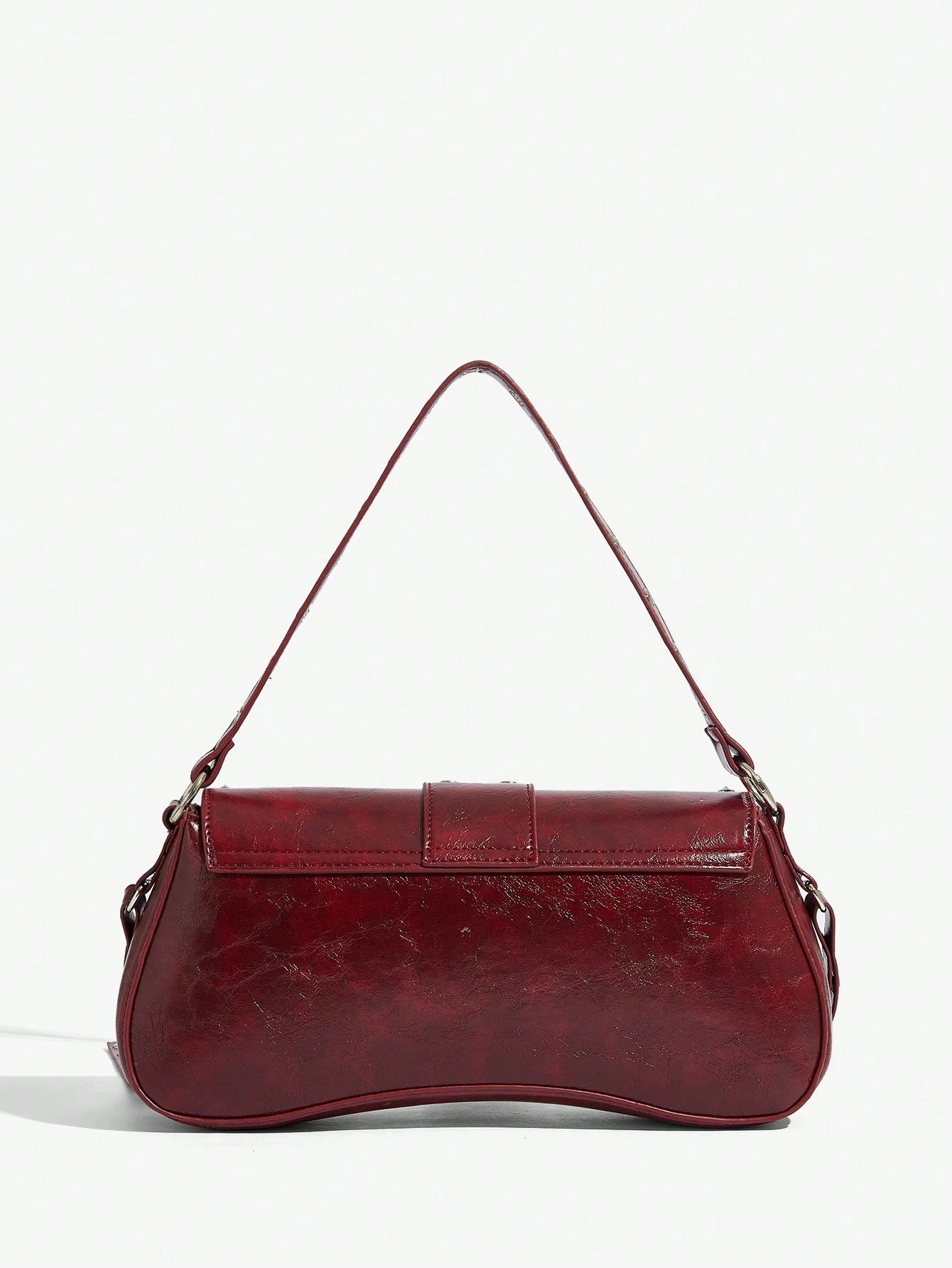 SHEIN X Lucía Bellido SHEIN SXY Fashionable Black Stud Shoulder Bag For Women, Versatile, Shopping Bag, Cool, Street Bag, Teenagers