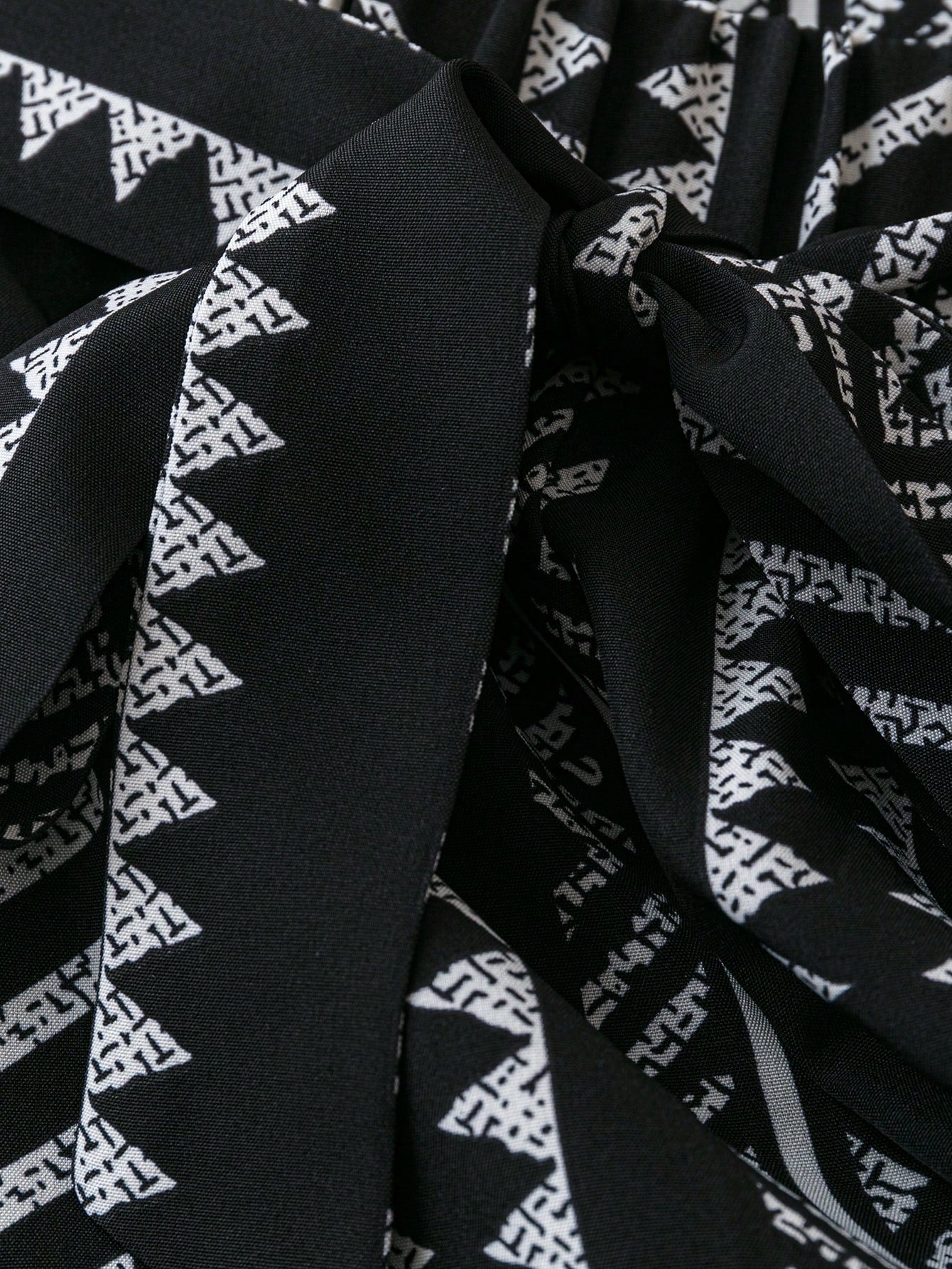 Breezaya Allover Print Belted Wide Leg Casual Vacation Pants Fall Cloth For Women