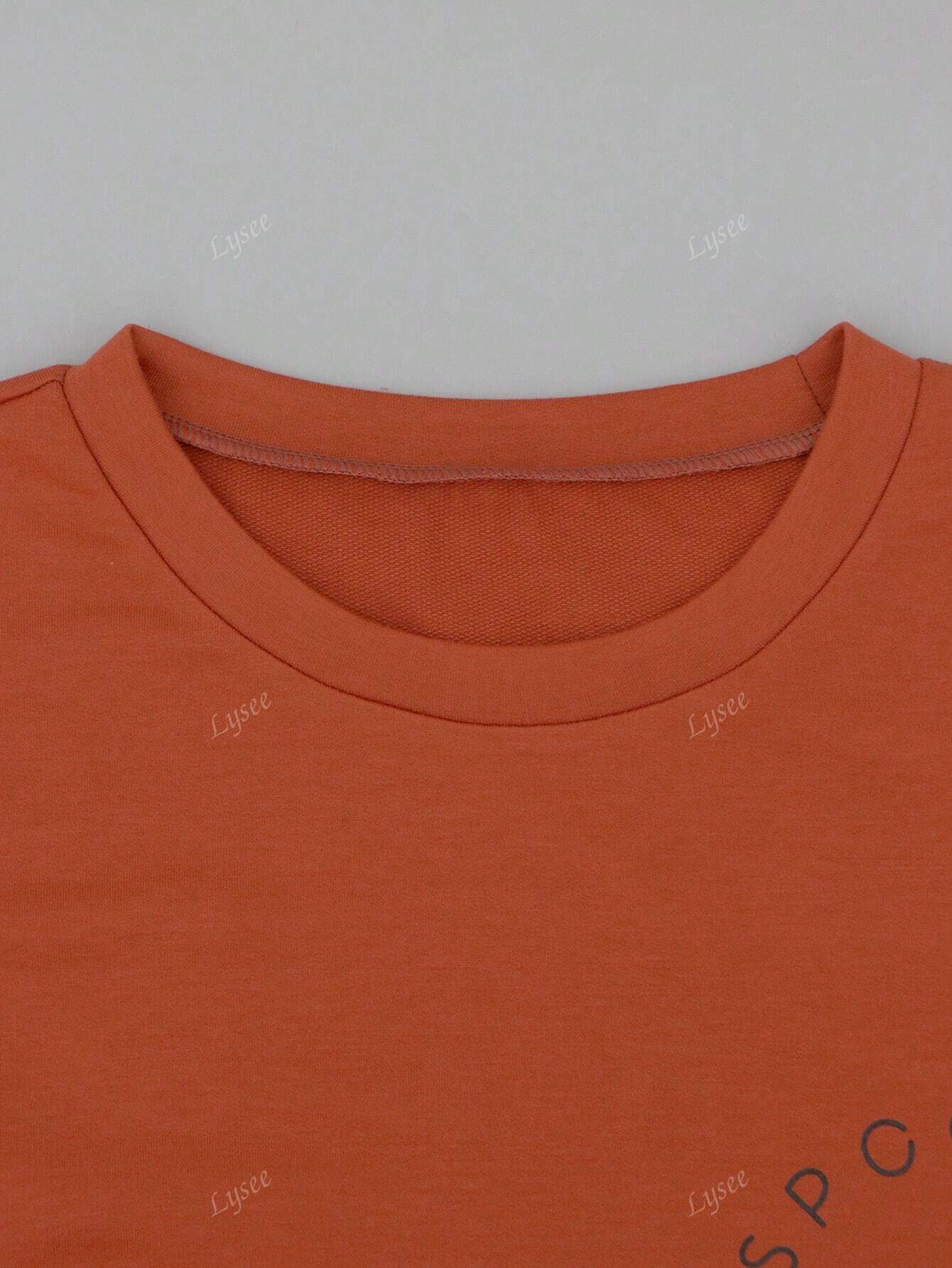 Halloween Casual Women's Round Neck Fashion Long Sleeve Letter Print Sweatshirt