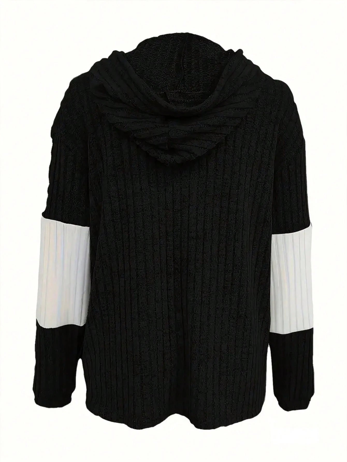 INAWLY Women's Spring And Autumn Casual Color Blocking Drawstring Hooded Jacket Fall Winter Cloth For Women