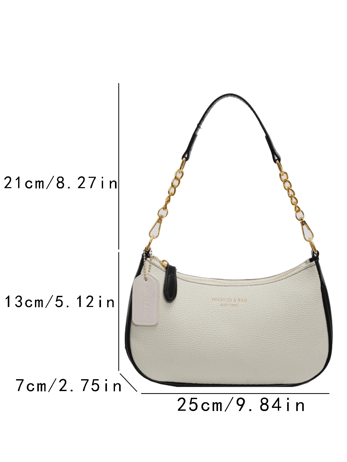 1pc Solid Color PU Leather Shoulder Bag For Women, Versatile Crossbody Bag For Commuting, Adjustable Shoulder Strap