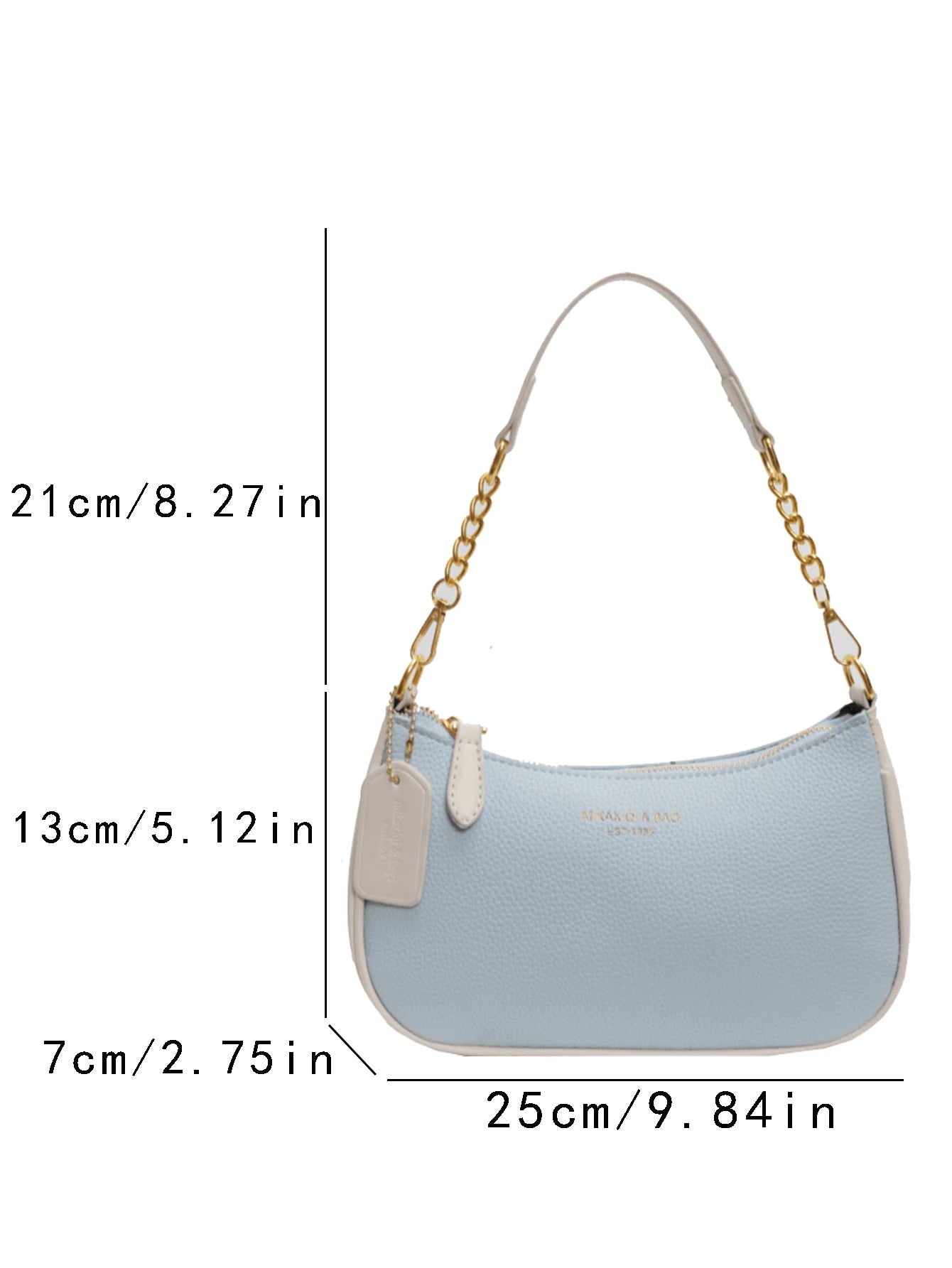 1pc Solid Color PU Leather Shoulder Bag For Women, Versatile Crossbody Bag For Commuting, Adjustable Shoulder Strap