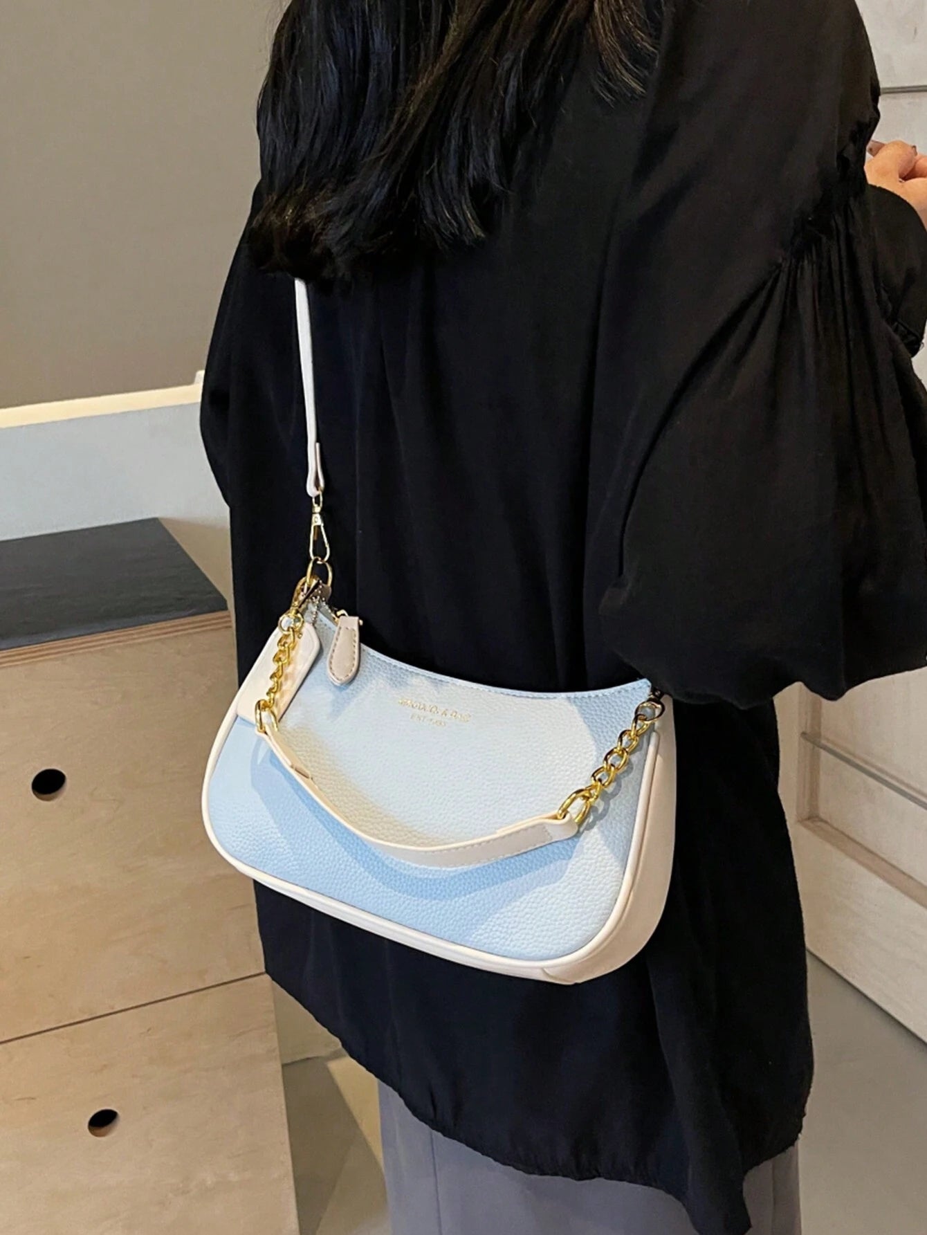 1pc Solid Color PU Leather Shoulder Bag For Women, Versatile Crossbody Bag For Commuting, Adjustable Shoulder Strap