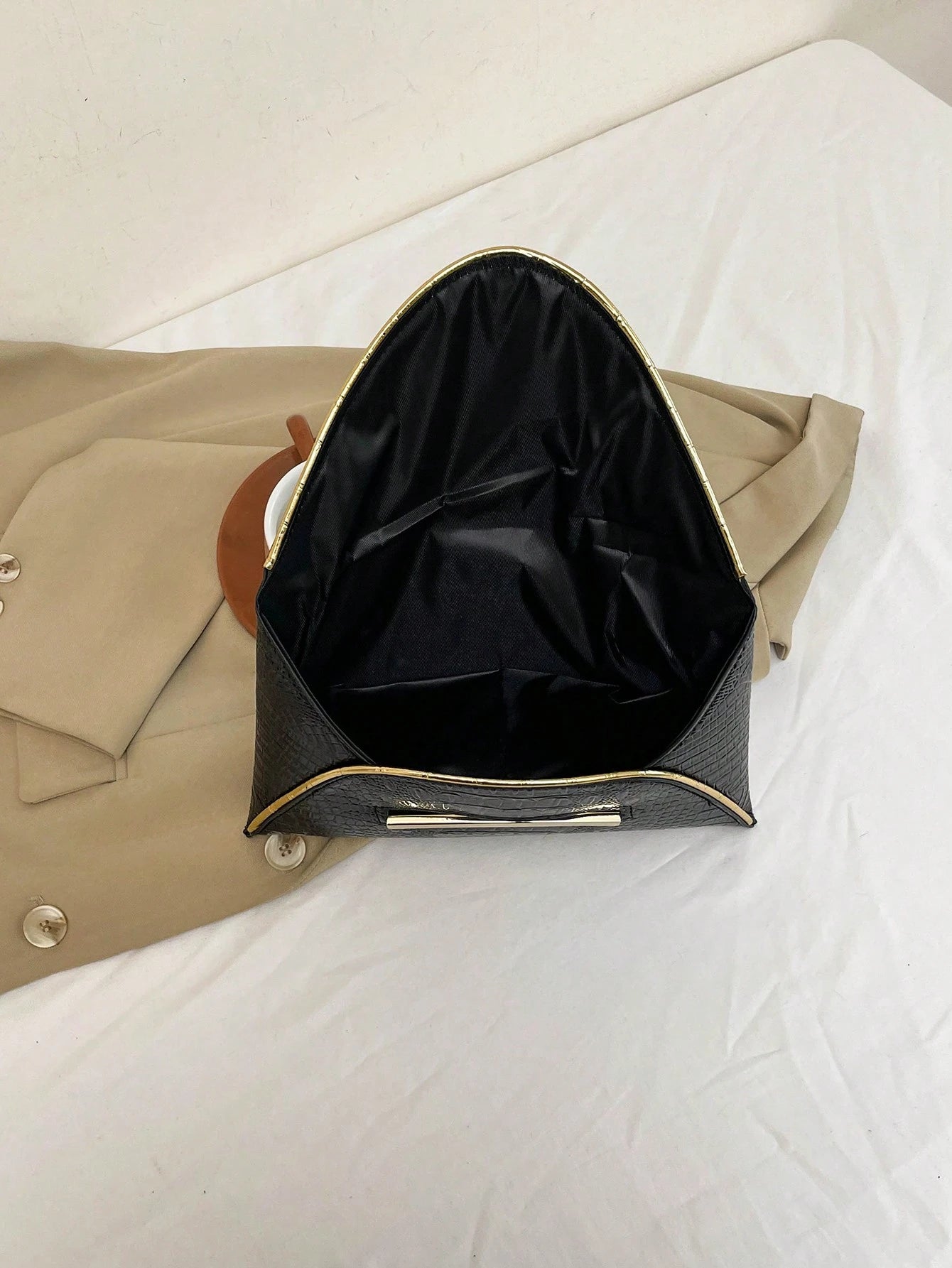 Crocodile Print, Snake Print, Solid Color, Minimalist, Fashionable, Casual PU Clutch, Envelope Bag, Fashionable Clutch Bags For Woman